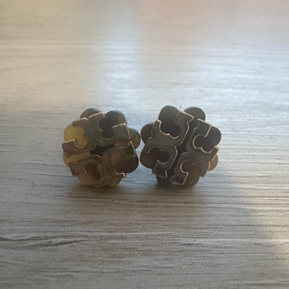 Tory Burch Tortoise Stud Earrings